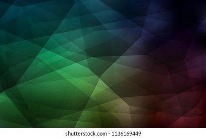 Dark Green vector polygon abstract backdrop. Modern abstract illustration with triangles. Triangular pattern for your design.