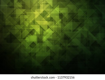 Dark Green vector polygon abstract polygon abstract. Triangular geometric sample with gradient.  Brand new design for your business.