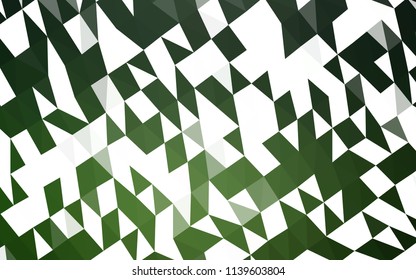 Dark Green vector polygon abstract background. Creative illustration in halftone style with gradient. The template can be used as a background for cell phones.