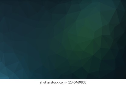 Dark Green vector polygon abstract background. Shining illustration, which consist of triangles. The template can be used as a background for cell phones.