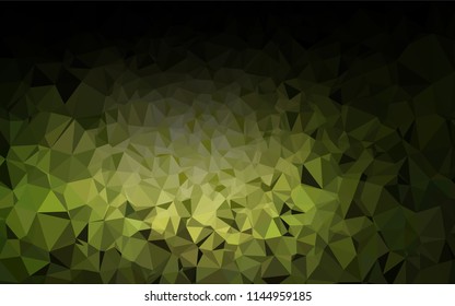 Dark Green vector polygon abstract backdrop. A vague abstract illustration with gradient. A completely new design for your business.