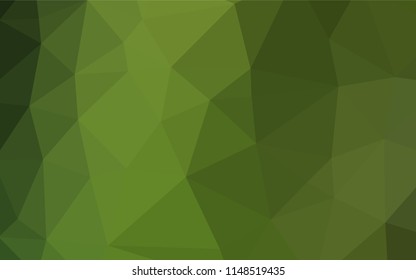 Dark Green vector polygon abstract background. A completely new color illustration in a vague style. The elegant pattern can be used as part of a brand book.