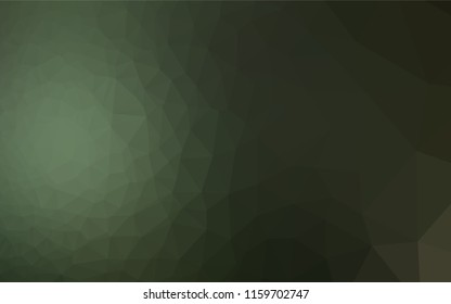 Dark Green vector polygon abstract layout. Modern geometrical abstract illustration with gradient. The polygonal design can be used for your web site.