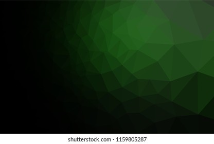 Dark Green vector polygon abstract backdrop. Modern geometrical abstract illustration with gradient. The elegant pattern can be used as part of a brand book.