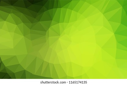 Dark Green vector polygon abstract backdrop. A completely new color illustration in a vague style. The polygonal design can be used for your web site.