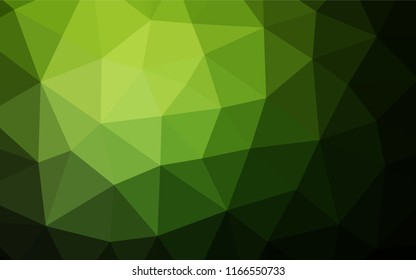 Dark Green vector polygon abstract backdrop. Creative geometric illustration in Origami style with gradient. The textured pattern can be used for background.