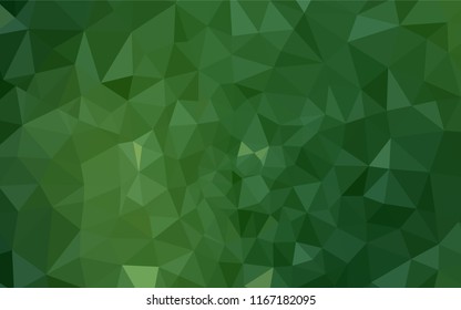 Dark Green vector polygon abstract background. Creative geometric illustration in Origami style with gradient. Triangular pattern for your design.