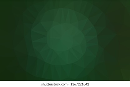 Dark Green vector polygon abstract background. Colorful illustration in abstract style with gradient. The template can be used as a background for cell phones.