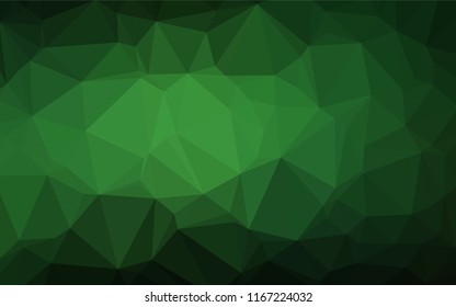 Dark Green vector polygon abstract background. Colorful abstract illustration with gradient. The textured pattern can be used for background.