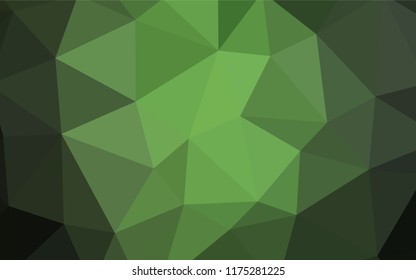 Dark Green vector polygon abstract backdrop. Colorful illustration in abstract style with triangles. Pattern for a brand book's backdrop.