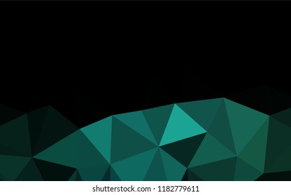 Dark Green vector polygon abstract backdrop. A completely new color illustration in a vague style. The template can be used as a background for cell phones.