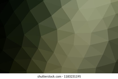 Dark Green vector polygon abstract polygon abstract. Colorful abstract illustration with gradient. The polygonal design can be used for your web site.