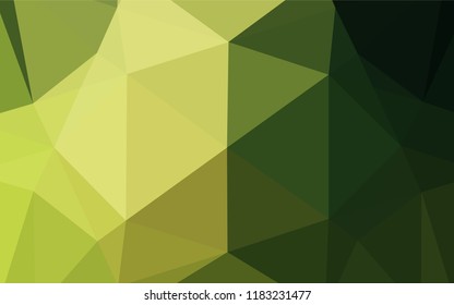 Dark Green vector polygon abstract backdrop. A vague abstract illustration with gradient. Brand new style for your business design.
