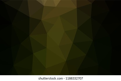 Dark Green vector polygon abstract backdrop. Colorful illustration in abstract style with gradient. Brand new style for your business design.