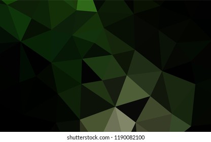 Dark Green vector polygon abstract layout. Creative geometric illustration in Origami style with gradient. Brand new design for your business.