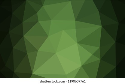 Dark Green vector polygon abstract background. Colorful abstract illustration with gradient. A completely new template for your business design.