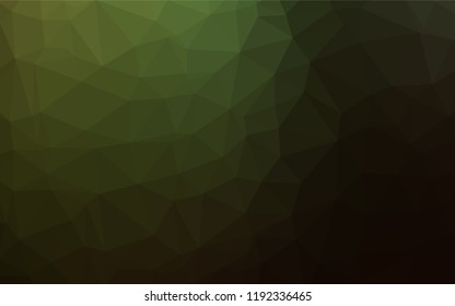 Dark Green vector polygon abstract backdrop. Shining colored illustration in a Brand new style. Triangular pattern for your business design.