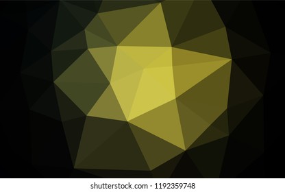 Dark Green vector polygon abstract backdrop. Creative geometric illustration in Origami style with gradient. Triangular pattern for your business design.