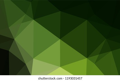 Dark Green vector polygon abstract layout. Colorful illustration in abstract style with gradient. The template can be used as a background for cell phones.
