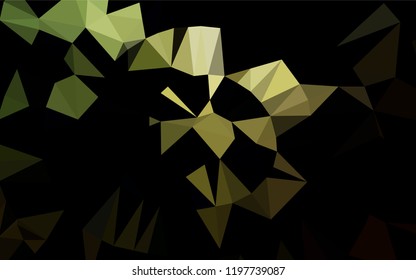 Dark Green vector polygon abstract backdrop. Colorful illustration in abstract style with gradient. The completely new template can be used for your brand book.