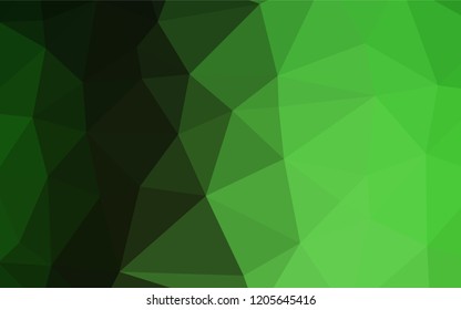 Dark Green vector polygon abstract background. An elegant bright illustration with gradient. A completely new template for your business design.