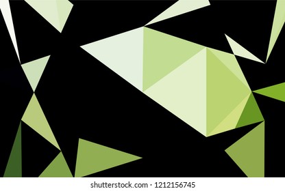 Dark Green vector polygon abstract background. Geometric illustration in Origami style with gradient.  A completely new design for your business.