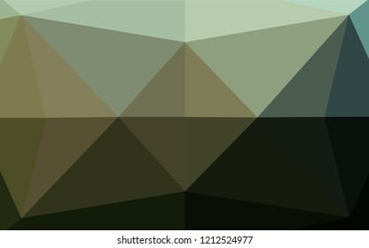 Dark Green vector polygon abstract background. A sample with polygonal shapes. Brand new design for your business.