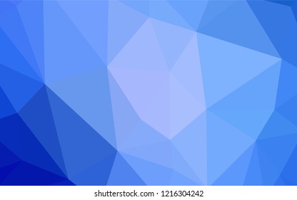 Dark Green vector polygon abstract background. Triangular geometric sample with gradient.  Completely new template for your banner.