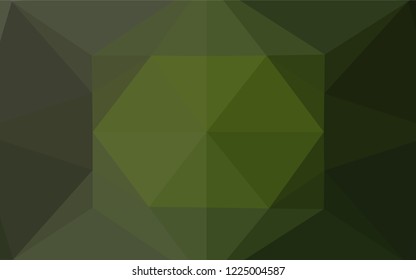 Dark Green vector polygon abstract layout. Colorful abstract illustration with gradient. A completely new design for your business.