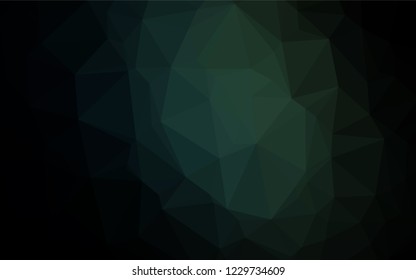 Dark Green vector polygon abstract background. Modern geometrical abstract illustration with gradient. Brand new design for your business.