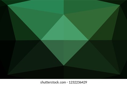 Dark Green vector polygon abstract backdrop. Shining colored illustration in a Brand new style. The completely new template can be used for your brand book.