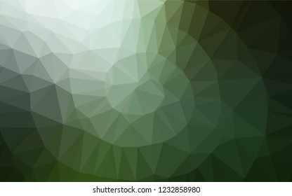Dark Green vector polygon abstract backdrop. Glitter abstract illustration with an elegant design. The elegant pattern can be used as part of a brand book.