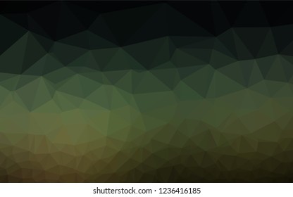 Dark Green vector polygon abstract background. A sample with polygonal shapes. The textured pattern can be used for background.