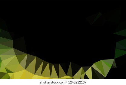 Dark Green vector polygon abstract layout. A sample with polygonal shapes. Brand new style for your business design.