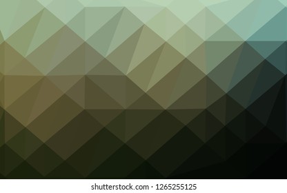 Dark Green vector polygon abstract background. Creative illustration in halftone style with gradient. Elegant pattern for a brand book.