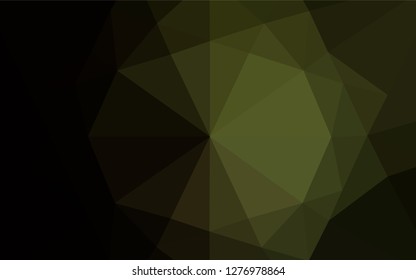 Dark Green vector polygon abstract layout. An elegant bright illustration with gradient. A completely new design for your business.