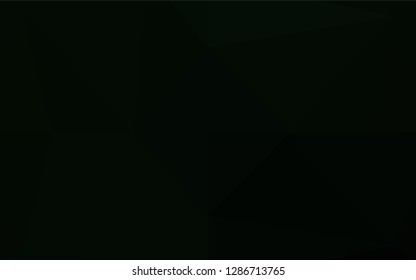 Dark Green vector polygon abstract backdrop. Shining illustration, which consist of triangles. Triangular pattern for your business design.