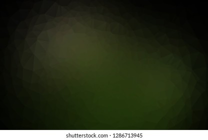 Dark Green vector polygon abstract layout. A completely new color illustration in a vague style. Template for a cell phone background.