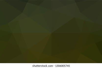 Dark Green vector polygon abstract backdrop. Glitter abstract illustration with an elegant design. A new texture for your design.