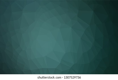 Dark Green vector polygon abstract background. Geometric illustration in Origami style with gradient.  A new texture for your design.