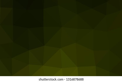 Dark Green vector polygon abstract background. Geometric illustration in Origami style with gradient. Template for a cell phone background.