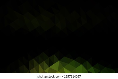 Dark Green vector polygon abstract layout. Brand new colorful illustration in with gradient. Polygonal design for your web site.