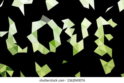 Dark Green vector polygon abstract backdrop. An elegant bright illustration with gradient. Polygonal design for your web site.