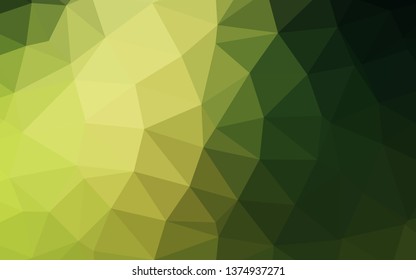 Dark Green vector polygon abstract layout. A vague abstract illustration with gradient. New texture for your design.