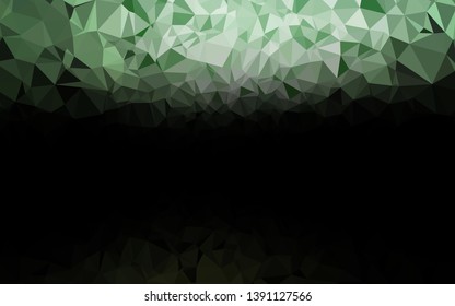 Dark Green vector polygon abstract background. Colorful illustration in Origami style with gradient.  Triangular pattern for your business design.