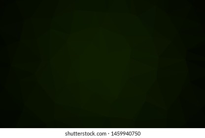 Dark Green vector polygon abstract background. Modern geometrical abstract illustration with gradient. Brand new style for your business design.