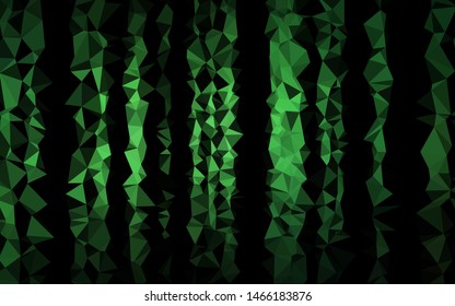 Dark Green vector polygon abstract background. Geometric illustration in Origami style with gradient. Elegant pattern for a brand book.
