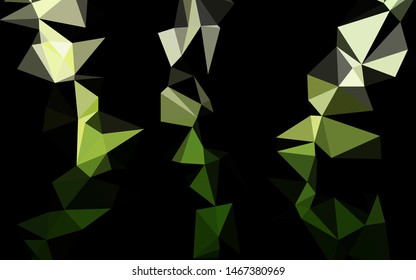 Dark Green vector polygon abstract backdrop. Creative illustration in halftone style with gradient. Polygonal design for your web site.