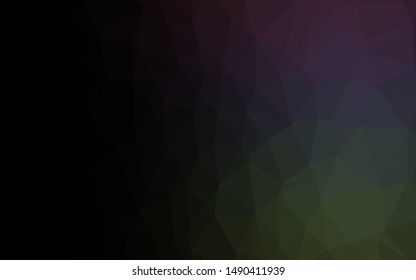 Dark Green vector polygon abstract backdrop. A vague abstract illustration with gradient. Brand new style for your business design.