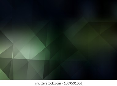 Dark Green vector polygon abstract background. A sample with polygonal shapes. A new texture for your web site.